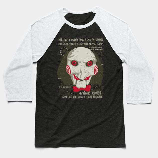 Jigsaw Baseball T-Shirt by DarkChoocoolat